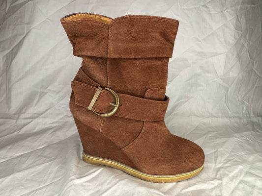 Anthropologie Kelsi Dagger Brown Suede Boots