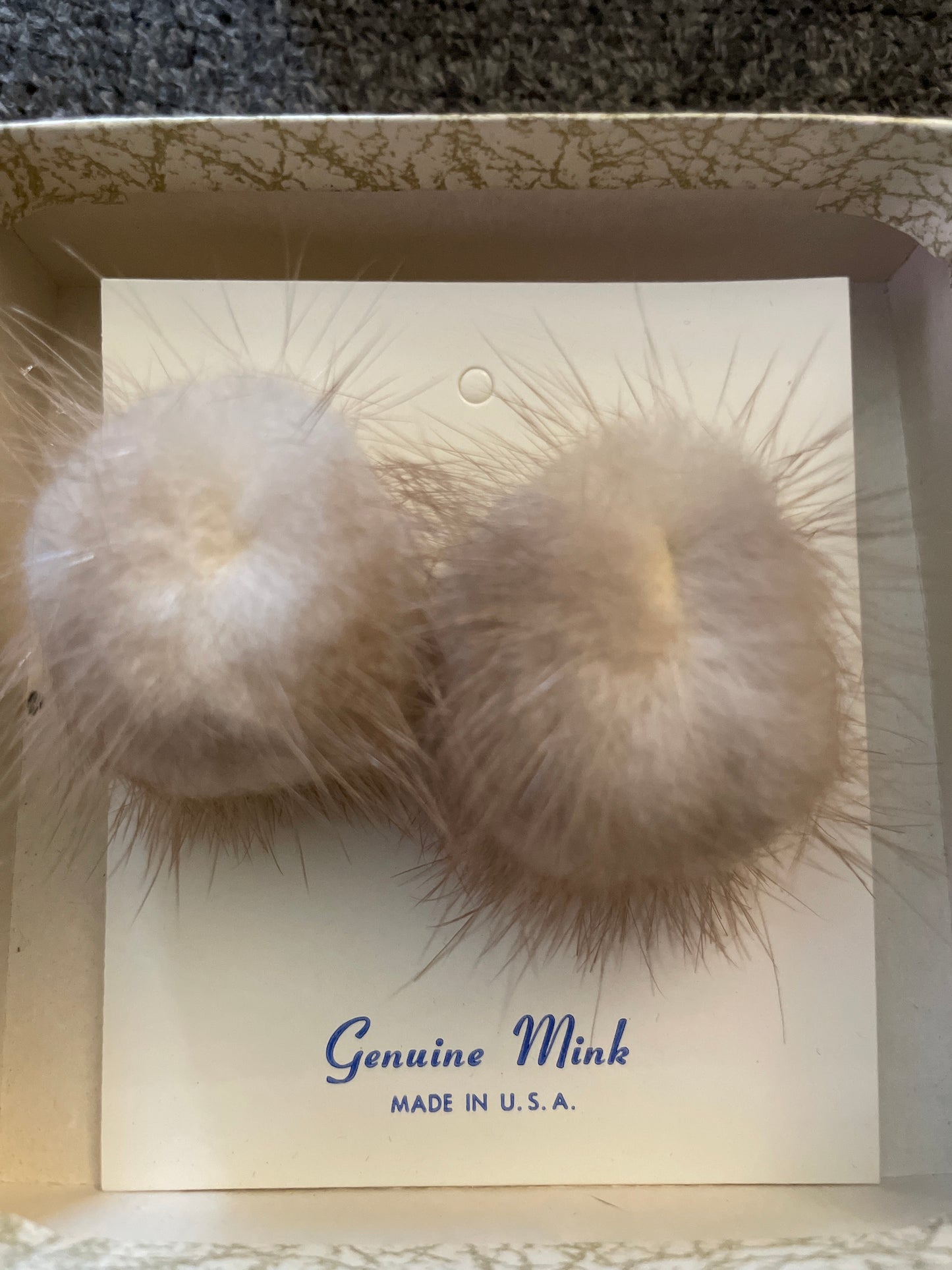 Vintage 1950’s fur cuff links