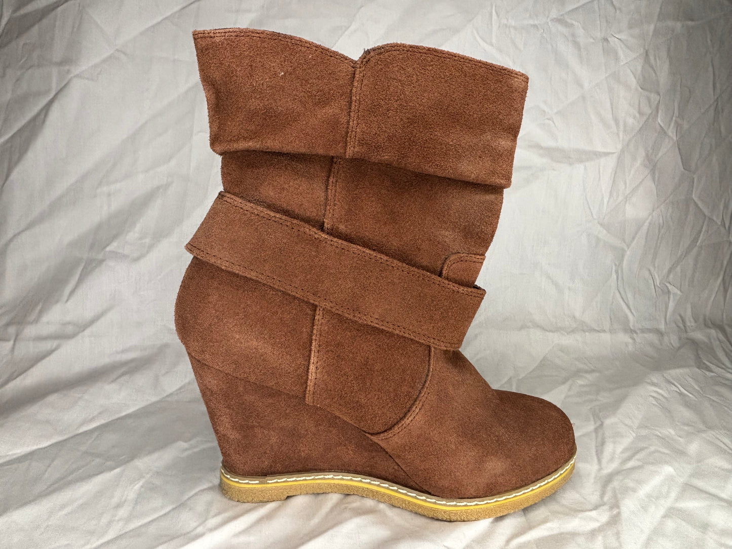 Anthropologie Kelsi Dagger Brown Suede Boots
